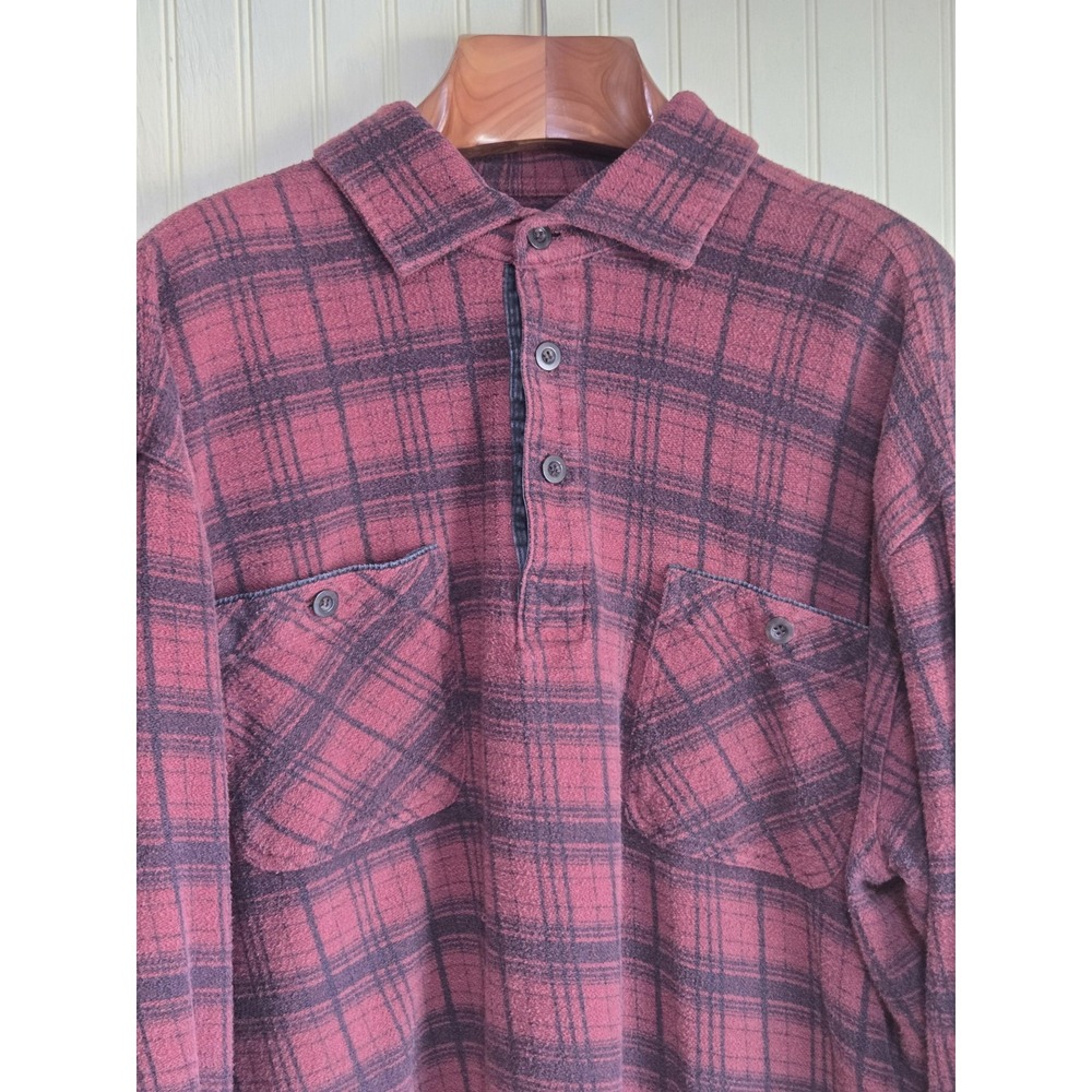 Arizona‎ Jean Company Shirt Mens XXLT Red Black Plaid Flannel Long Sleeve Casual